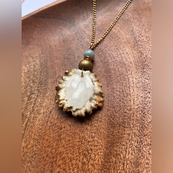 Birch and Tine Deer Antler Necklace - Picture 1 of 7